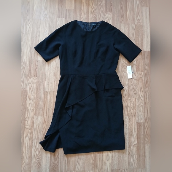 Rickie Freeman Teri Jon Elegant Black Dress - Picture 1 of 9